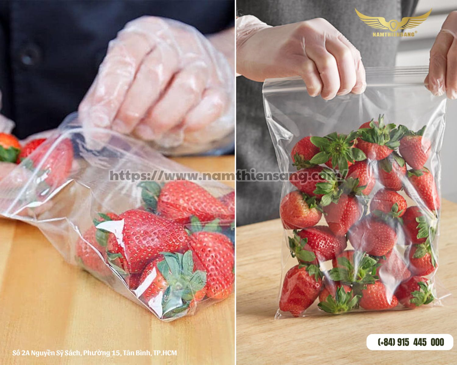 Túi zipper có khóa&nbsp;kéo đựng thực phẩm